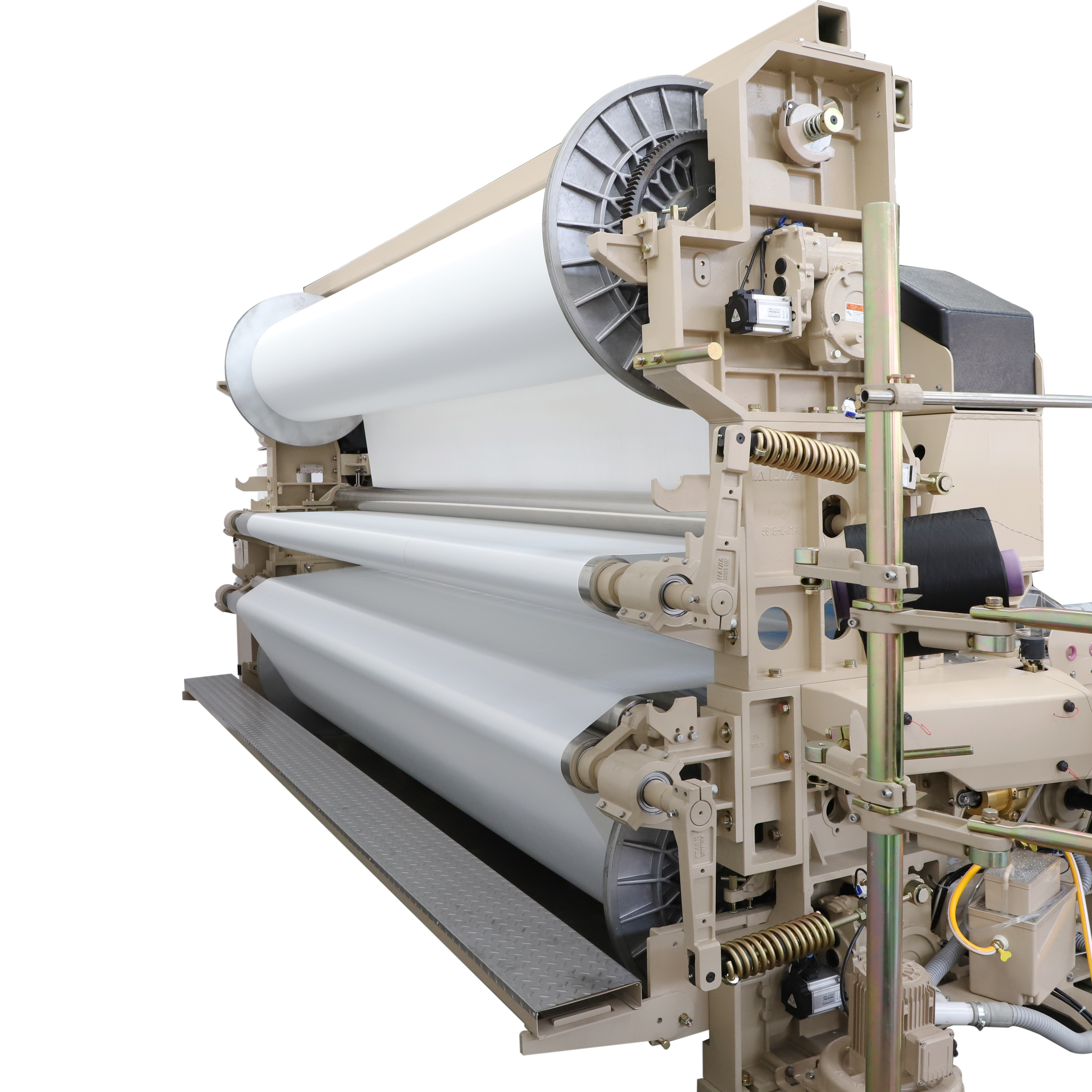 ¿Cómo ajustar el sistema de tracción de trama de un telar de chorro de agua?